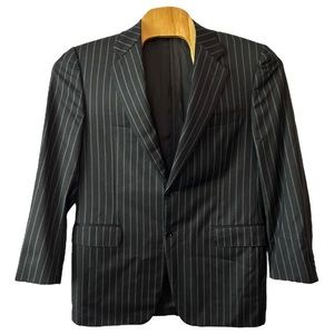Canali 2 Button Sports Coat Blazer‎ IWS Super 120's Wool Pinstripe   Sz 50R